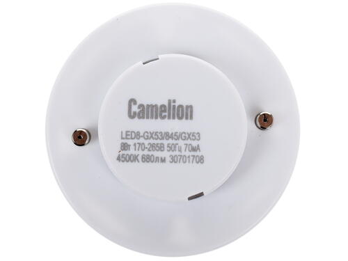 Купить Лампа светодиодная Camelion LED8-GX53/845/GX53  1208698. Характеристики, отзывы и цены в Донецке