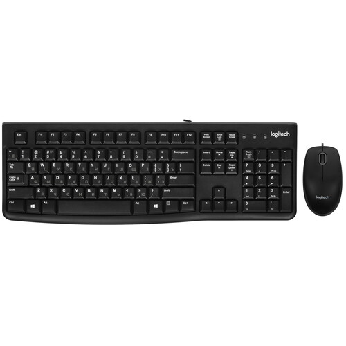 Купить Клавиатура+мышь  проводная  Logitech Desktop MK120 черный  0124852. Характеристики, отзывы и цены в Донецке