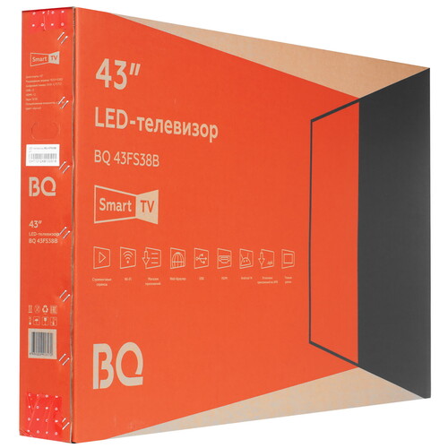 Купить 43" (109 см) Телевизор BQ 43FS38B черный  9229106. Характеристики, отзывы и цены в Донецке