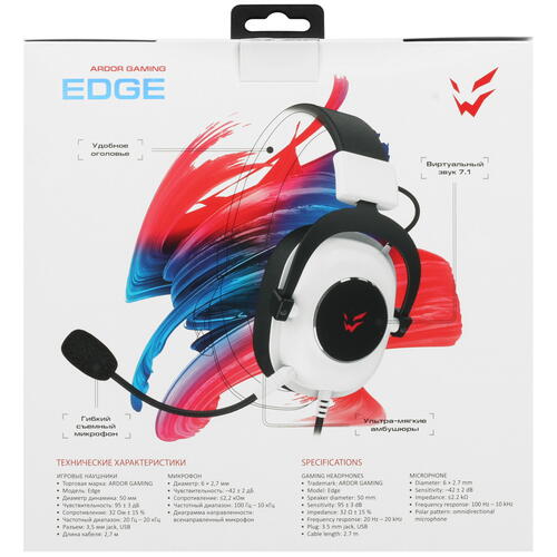 Купить Проводные наушники ARDOR GAMING Edge белый 2022  5082222. Характеристики, отзывы и цены в Донецке