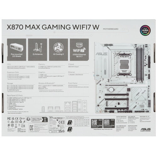 Купить Материнская плата ASUS X870 MAX GAMING WIFI7 W  5631997. Характеристики, отзывы и цены в Донецке