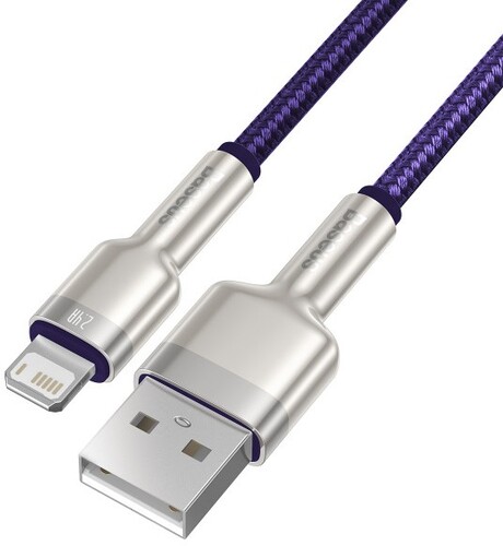 Купить Кабель круглый Baseus Lightning 8-pin - USB 2.0 Type-A фиолетовый 2 м  5627575. Характеристики, отзывы и цены в Донецке