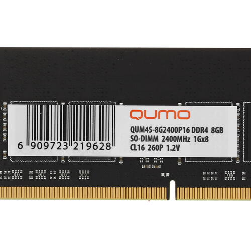 Купить Оперативная память SODIMM QUMO [QUM4S-8G2400P16] 8 ГБ  1112527. Характеристики, отзывы и цены в Донецке