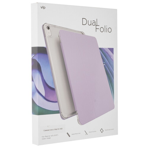 Купить Чехол-книжка VLP Dual Folio для Apple iPad Air (4th Gen) фиолетовый  9263545. Характеристики, отзывы и цены в Донецке