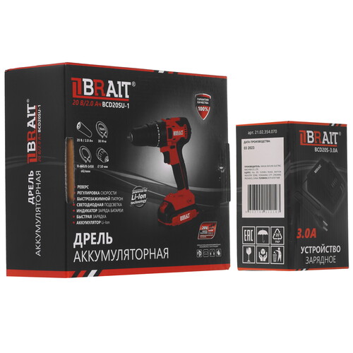 Купить Дрель-шуруповерт BRAIT BCD20SU-1 без ЗУ  9230653. Характеристики, отзывы и цены в Донецке