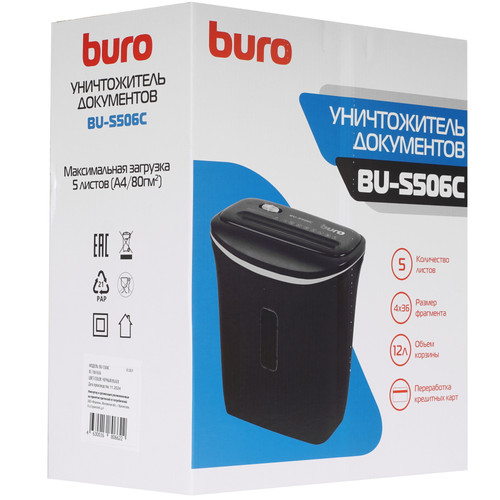 Купить Уничтожитель бумаг Buro Home BU-S506C  5483331. Характеристики, отзывы и цены в Донецке