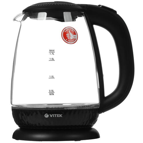 Купить Электрочайник Vitek VT-7074 черный  5341512. Характеристики, отзывы и цены в Донецке