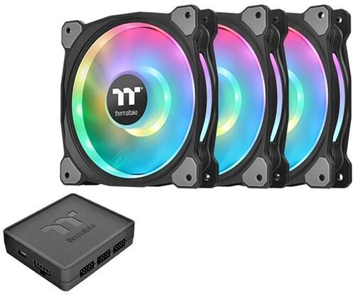 Купить Комплект вентиляторов Thermaltake Riing Duo 12 RGB Radiator Fan TT Premium Edition [CL-F073-PL12SW-A]  1330940. Характеристики, отзывы и цены в Донецке