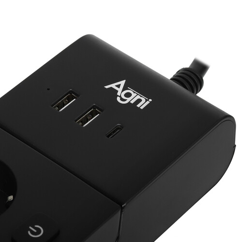 Купить Сетевой фильтр AGNI TP-FI3U5E-C черный  9289322. Характеристики, отзывы и цены в Донецке