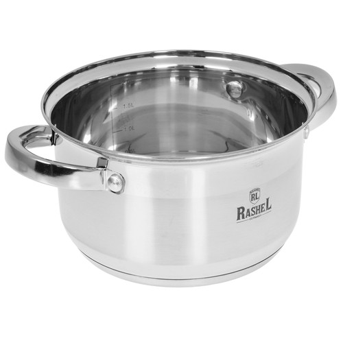 Купить Кастрюля Rashel Берта R-2600х 2.6 л 18 см серебристый  9321037. Характеристики, отзывы и цены в Донецке