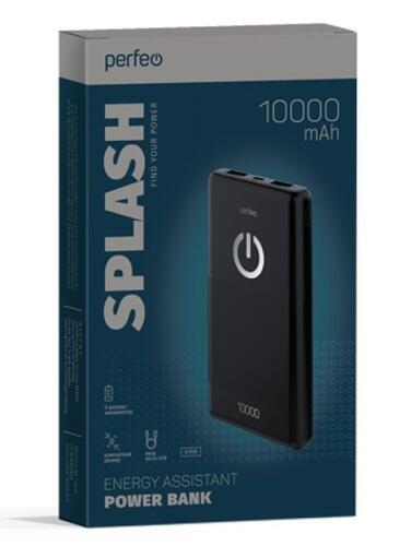 Купить Портативный аккумулятор PERFEO Splash черный  9926534. Характеристики, отзывы и цены в Донецке