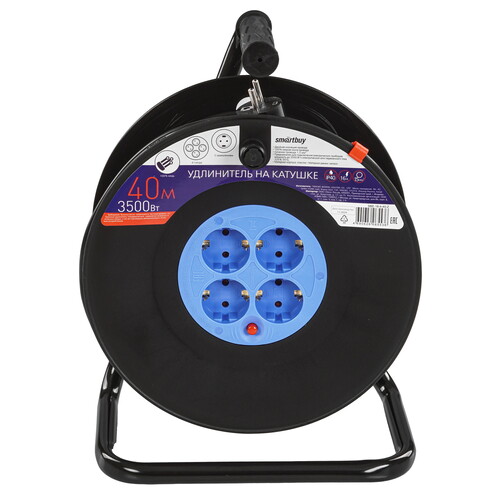 Купить Удлинитель силовой Smartbuy SBE-16-4-40-Z черный  9192879. Характеристики, отзывы и цены в Донецке