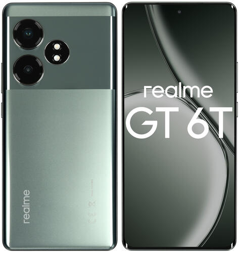 Купить 6.78" Смартфон realme GT 6T 256 ГБ зеленый  5463802. Характеристики, отзывы и цены в Донецке
