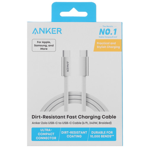 Купить Кабель Anker USB Type-C - USB Type-C белый  5637456. Характеристики, отзывы и цены в Донецке