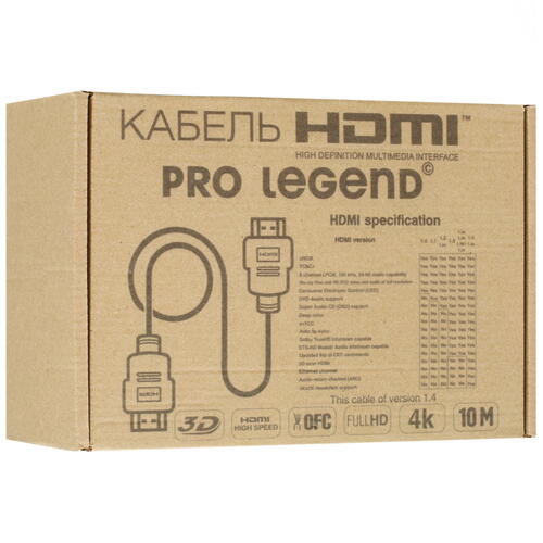 Купить Кабель однонаправленный Pro Legend HDMI - HDMI, 10 м  5075833. Характеристики, отзывы и цены в Донецке