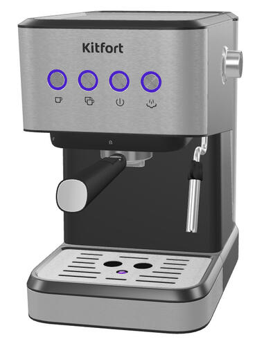 Купить Кофеварка рожковая Kitfort КТ-7140 черный  9090981. Характеристики, отзывы и цены в Донецке