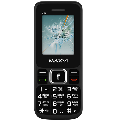 Купить Сотовый телефон Maxvi C3i черный  4831728. Характеристики, отзывы и цены в Донецке