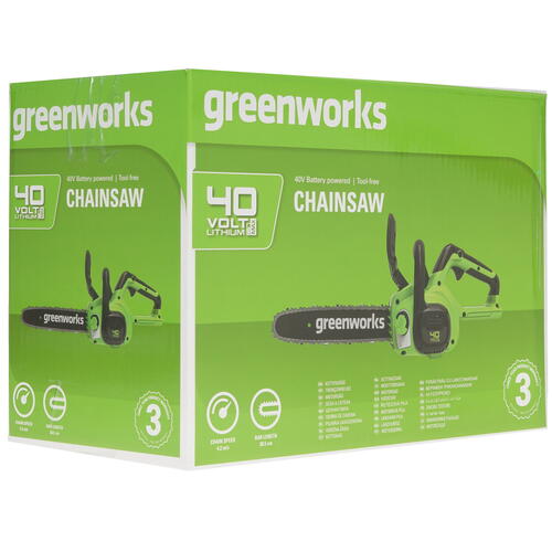 Купить Аккумуляторная цепная пила GreenWorks G40CS30II  шина - 30 см (12") Без ЗУ, Без АКБ  5081480. Характеристики, отзывы и цены в Донецке
