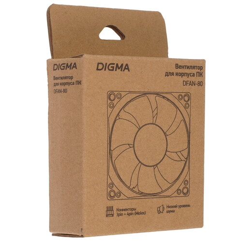 Купить Вентилятор Digma DFAN-80  черный  5615527. Характеристики, отзывы и цены в Донецке