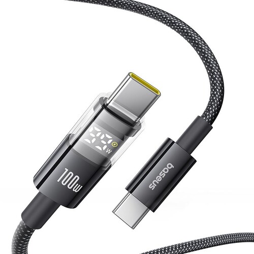 Купить Кабель круглый Baseus USB Type-C - USB Type-C черный 1 м  5627684. Характеристики, отзывы и цены в Донецке