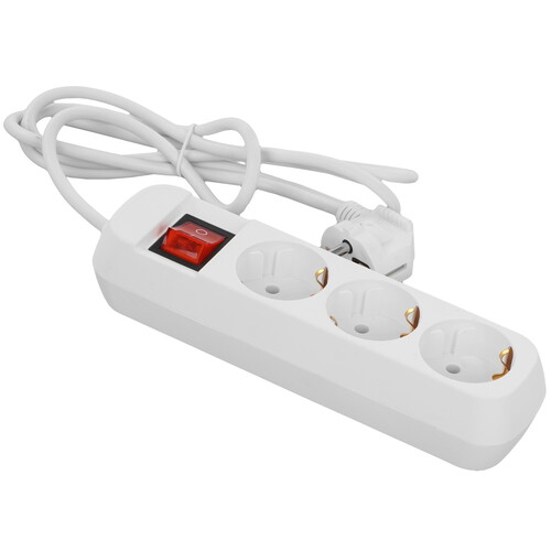 Купить Удлинитель Cadena CDM U3es-3x0.75-1.5m-W белый  9188069. Характеристики, отзывы и цены в Донецке