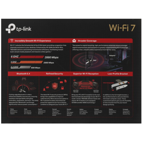 Купить Wi-Fi адаптер + Bluetooth TP-Link Archer TBE400E  9276980. Характеристики, отзывы и цены в Донецке
