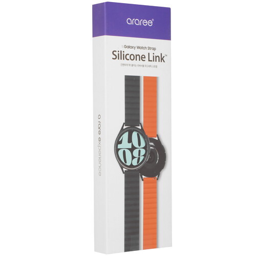 Купить Ремешок Araree для Samsung Galaxy Watch4/ 5/ 6/ 7/ FE оранжевый/черный  9240500. Характеристики, отзывы и цены в Донецке
