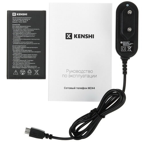 Купить Сотовый телефон KENSHI M244 белый/красный  9046770. Характеристики, отзывы и цены в Донецке