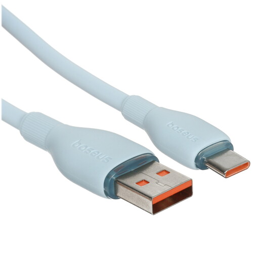 Купить Кабель круглый Baseus USB Type-C - USB 2.0 Type-A голубой 2 м  9260767. Характеристики, отзывы и цены в Донецке