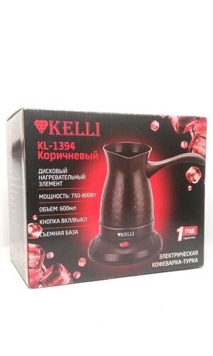 Купить Электрическая турка Kelli KL-1394 коричневый  9901476. Характеристики, отзывы и цены в Донецке