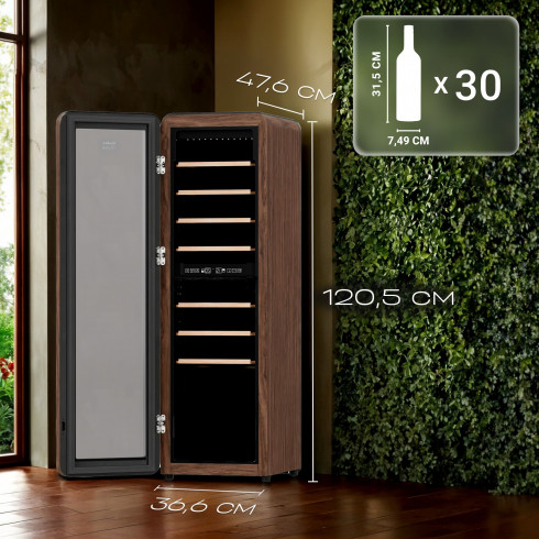 Купить Винный шкаф TESLER CWC-308 CARAMEL WOOD LD коричневый  9390131. Характеристики, отзывы и цены в Донецке
