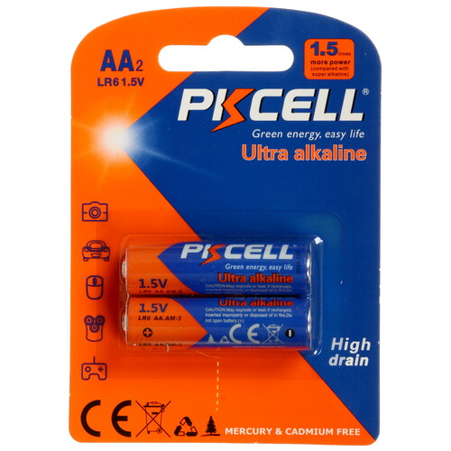 Купить Батарейка PKCELL LR6-2B AA (LR6/ER14505/FR6/R6P)  9196086. Характеристики, отзывы и цены в Донецке