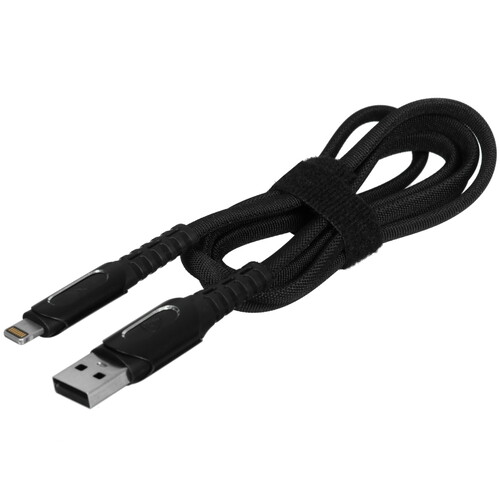 Купить Кабель круглый BY Lightning 8-pin - USB 2.0 Type-A черный 1 м  5482274. Характеристики, отзывы и цены в Донецке