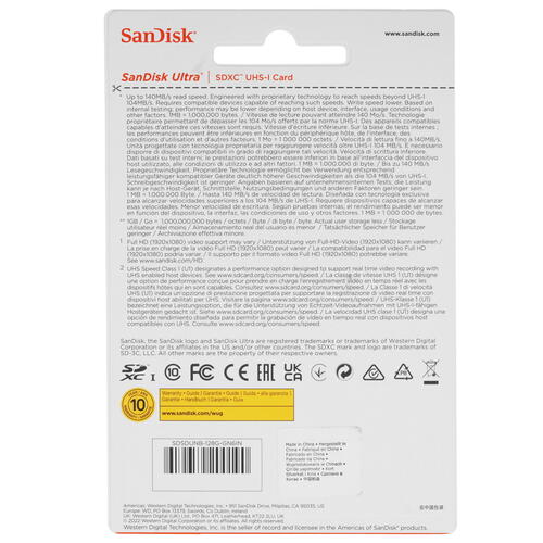Купить Карта памяти SanDisk Ultra SDXC 128 ГБ [SDSDUNB-128G-GN6IN]  9102936. Характеристики, отзывы и цены в Донецке