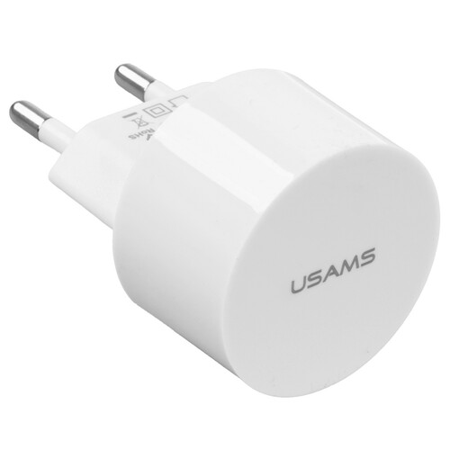 Купить Сетевое зарядное устройство USAMS T20 белый  5480357. Характеристики, отзывы и цены в Донецке