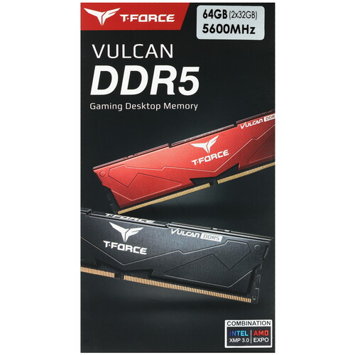 Купить Оперативная память Team Group T-Force Vulcan [FLBD564G5600HC40BDC01] 64 ГБ  5641292. Характеристики, отзывы и цены в Донецке