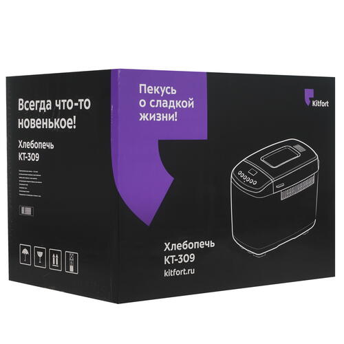 Купить Хлебопечь Kitfort КТ-309 черный  5352600. Характеристики, отзывы и цены в Донецке