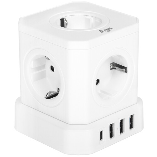 Купить Сетевой фильтр AGNI TP-VE4U5E-C белый  9289305. Характеристики, отзывы и цены в Донецке