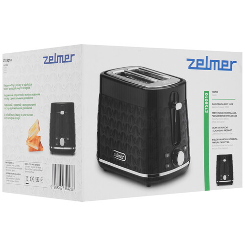 Купить Тостер Zelmer ZTS8010 черный  9113722. Характеристики, отзывы и цены в Донецке
