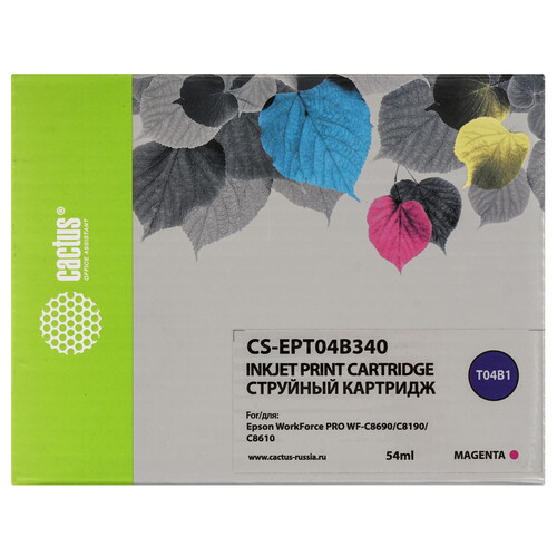 Купить Картридж Cactus CS-EPT04B340 пурпурный  9065608. Характеристики, отзывы и цены в Донецке