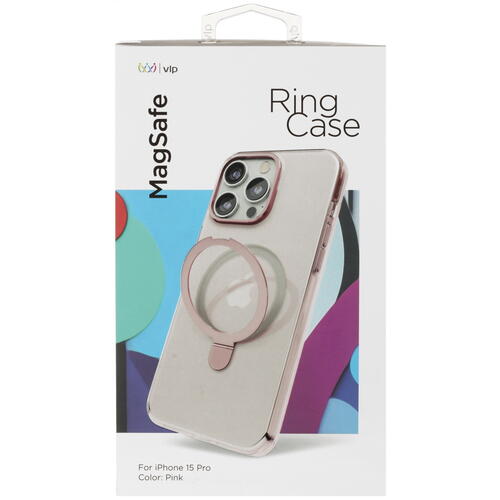Купить Накладка  VLP Ring Case для Apple iPhone 15 Pro розовый/прозрачный  5426119. Характеристики, отзывы и цены в Донецке