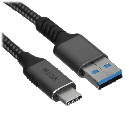 Купить Кабель круглый VCOM USB Type-C - USB 3.2 Gen 2 Type-A черный 2 м  5471486. Характеристики, отзывы и цены в Донецке