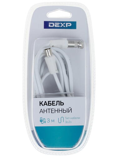 Купить Антенный кабель DEXP 3C2V TV - F  1225042. Характеристики, отзывы и цены в Донецке