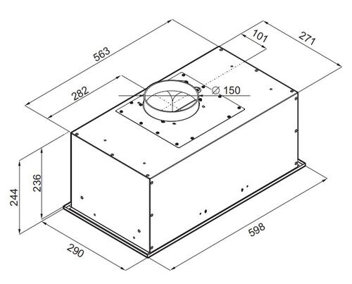Купить Вытяжка полновстраиваемая MAUNFELD CROSBY POWER 60 серебристый  8121178. Характеристики, отзывы и цены в Донецке