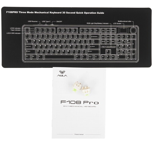 Купить Клавиатура проводная + беспроводная AULA F108 PRO  9260572. Характеристики, отзывы и цены в Донецке