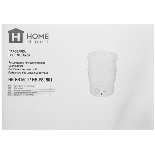 Купить Пароварка Home Element HE-FS1501 черный  9058604. Характеристики, отзывы и цены в Донецке