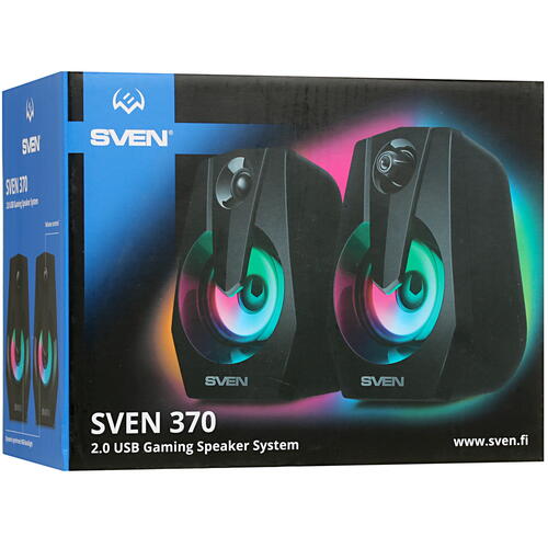 Купить Колонки SVEN 370 черный  5063925. Характеристики, отзывы и цены в Донецке