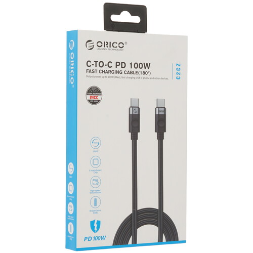 Купить Кабель круглый ORICO USB Type-C - USB Type-C черный 1.5 м  9270260. Характеристики, отзывы и цены в Донецке