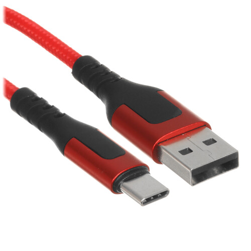 Купить Кабель круглый BY USB Type-C - USB 2.0 Type-A красный 1.5 м  5482152. Характеристики, отзывы и цены в Донецке