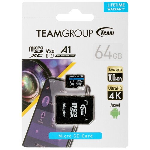 Купить Карта памяти TEAMGROUP Elite microSDXC 64 ГБ [TEAUSDX64GIV30A103]  5006872. Характеристики, отзывы и цены в Донецке